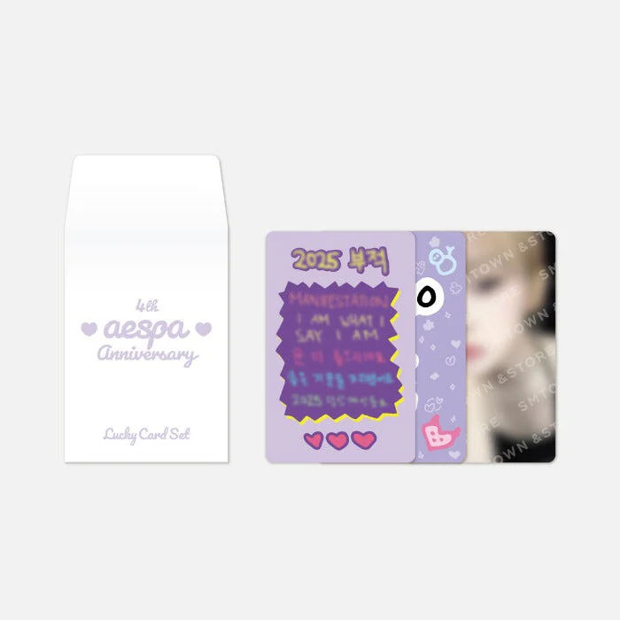 AESPA - 4TH ANNIVERSARY OFFICIAL MD LUCKY CARD SET