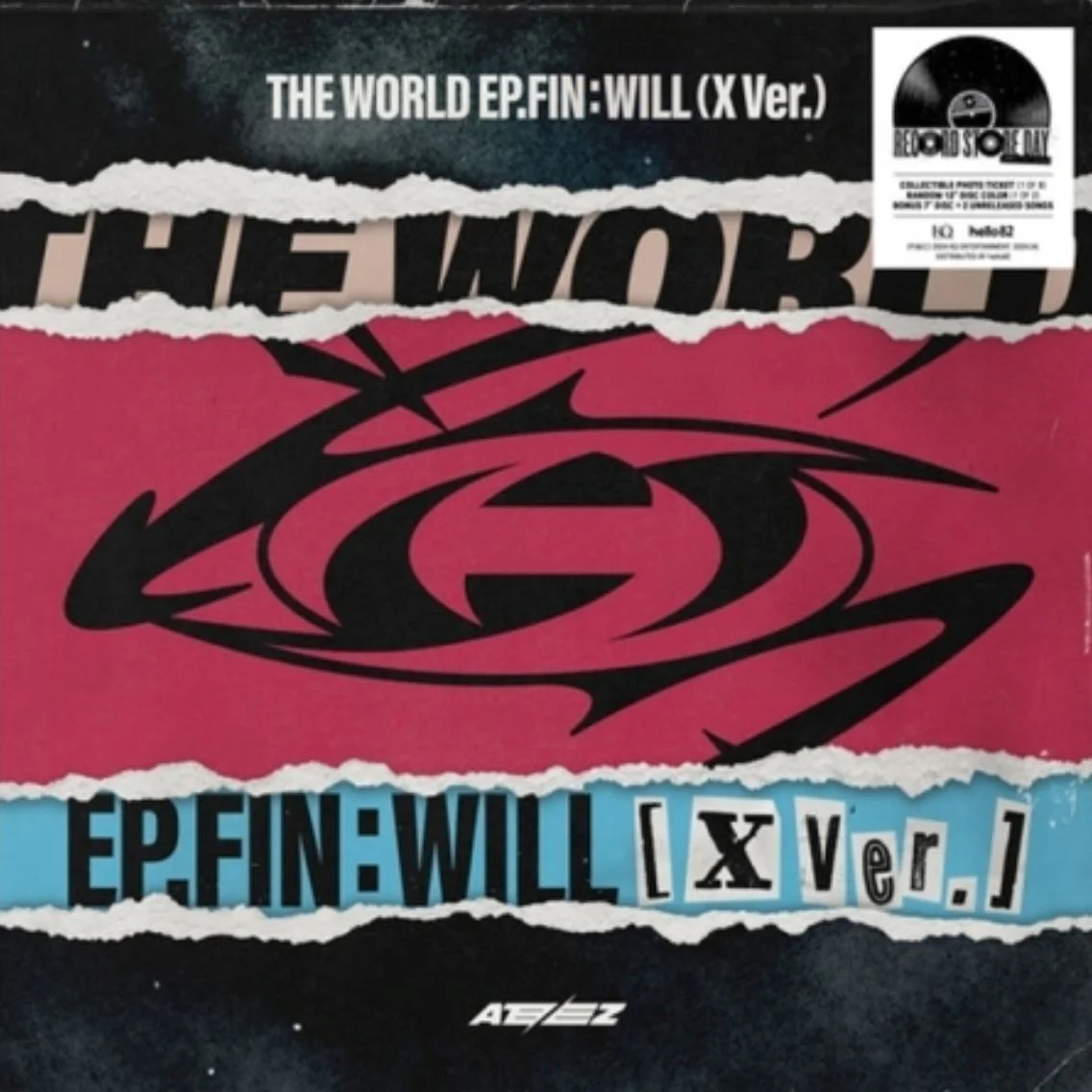 ATEEZ - The World EP.Fin : Will (X Ver.) [7 inch Vinyl + Random Color LP]