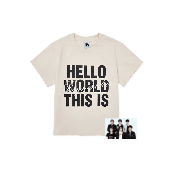 BOYNEXTDOOR - KNOCK ON VOL.1 FINAL OFFICIAL MD [BOYNEXTDOOR X GRAILZ] S/S T-SHIRT (BEIGE)