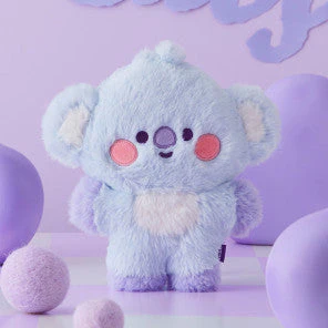 BT21 BABY FLAT FUR PURPLE HEART EDITION [STANDING DOLL] - Image 3