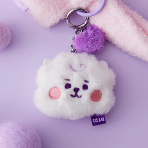 BT21 BABY FLAT FUR PURPLE HEART EDITION [BAG CHARM] - Image 5