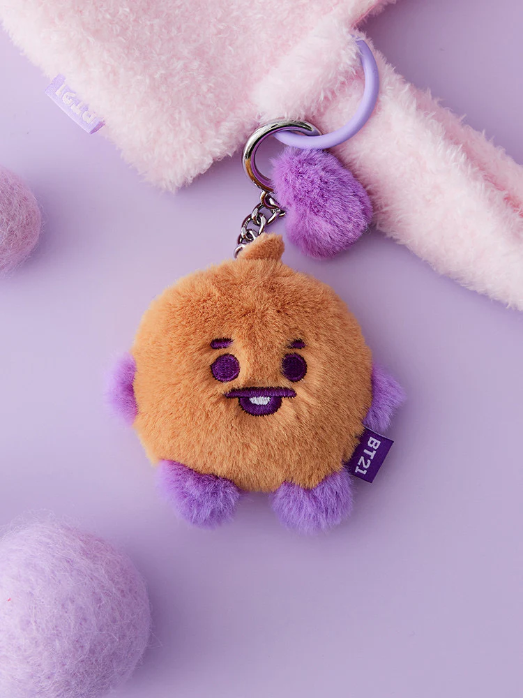 BT21 BABY FLAT FUR PURPLE HEART EDITION [BAG CHARM] - Image 8