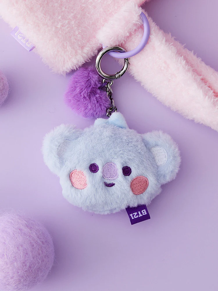 BT21 BABY FLAT FUR PURPLE HEART EDITION [BAG CHARM] - Image 9