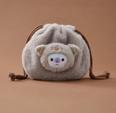 BT21 - BABY MORE FLUFFY FACE DOLL STRING POUCH