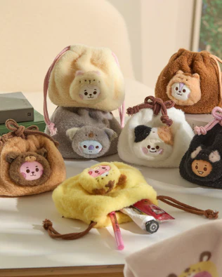BT21 - BABY MORE FLUFFY FACE DOLL STRING POUCH - Image 8
