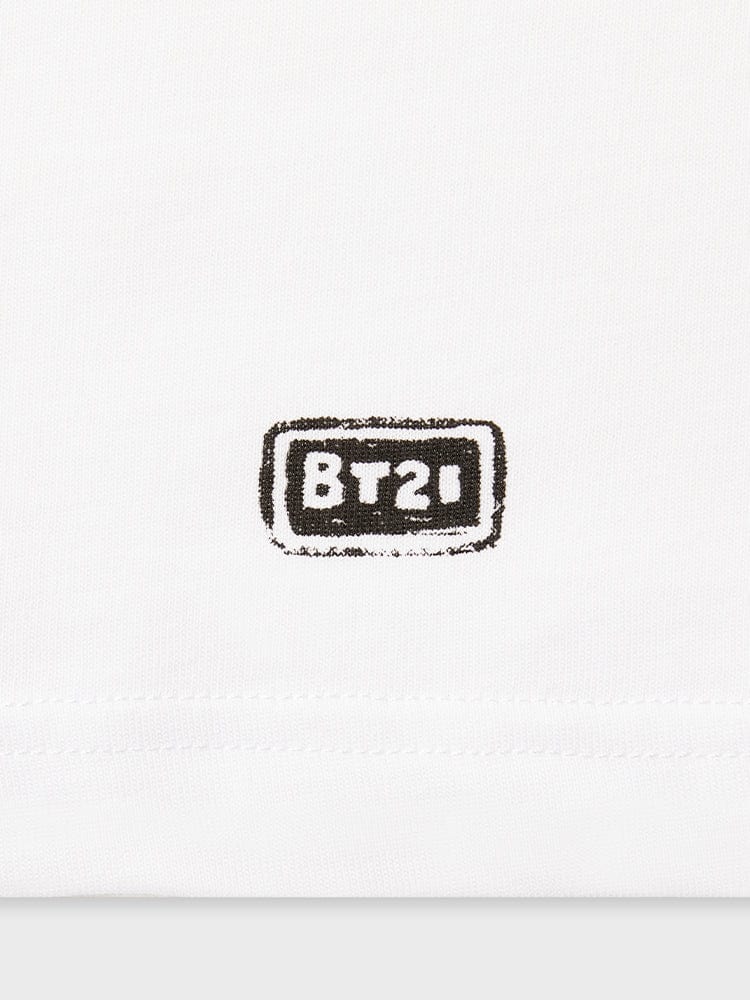 BT21 BASIC DRAWING SHORT SLEEVE TSHIRT WHITE BT21 - Image 4