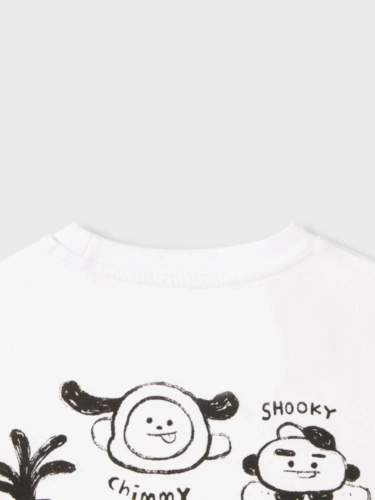 BT21 BASIC DRAWING SHORT SLEEVE TSHIRT WHITE BT21 - Image 5