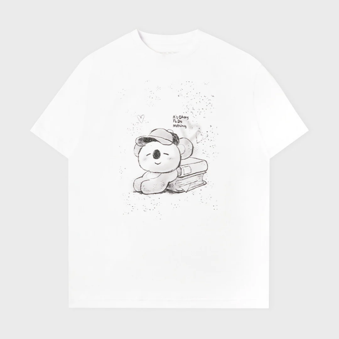 BT21 BASIC DRAWING SHORT SLEEVE TSHIRT WHITE KOYA