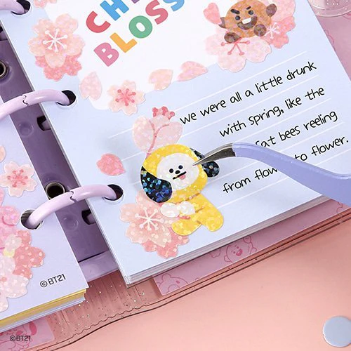 BT21 Hologram Sticker Set (Cherry Blossom) - Image 4