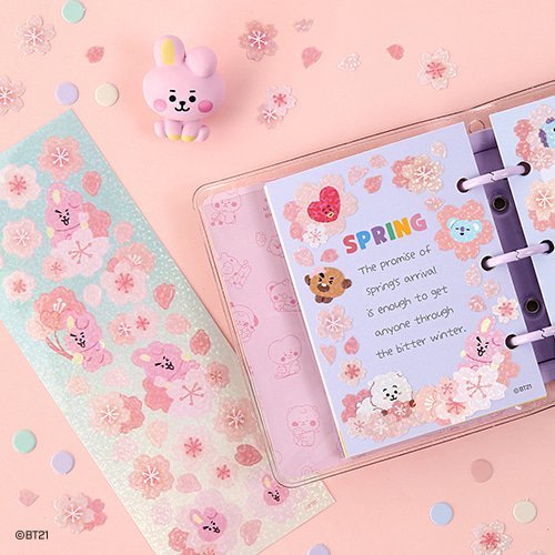 BT21 Hologram Sticker Set (Cherry Blossom) - Image 5
