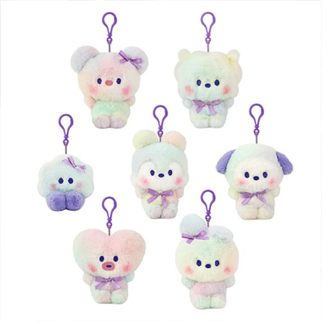 BT21 MININI RAINBOW PLUSH DOLL KEYRING
