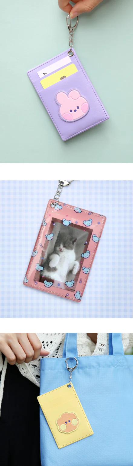 BT21 MININI LEATHER PATCH CARD HOLDER - Image 11