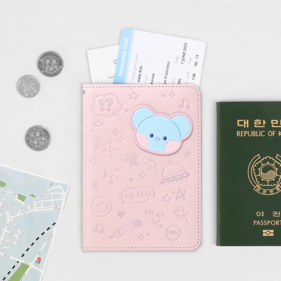BT21 MININI LEATHER PATCH PASSPORT COVER