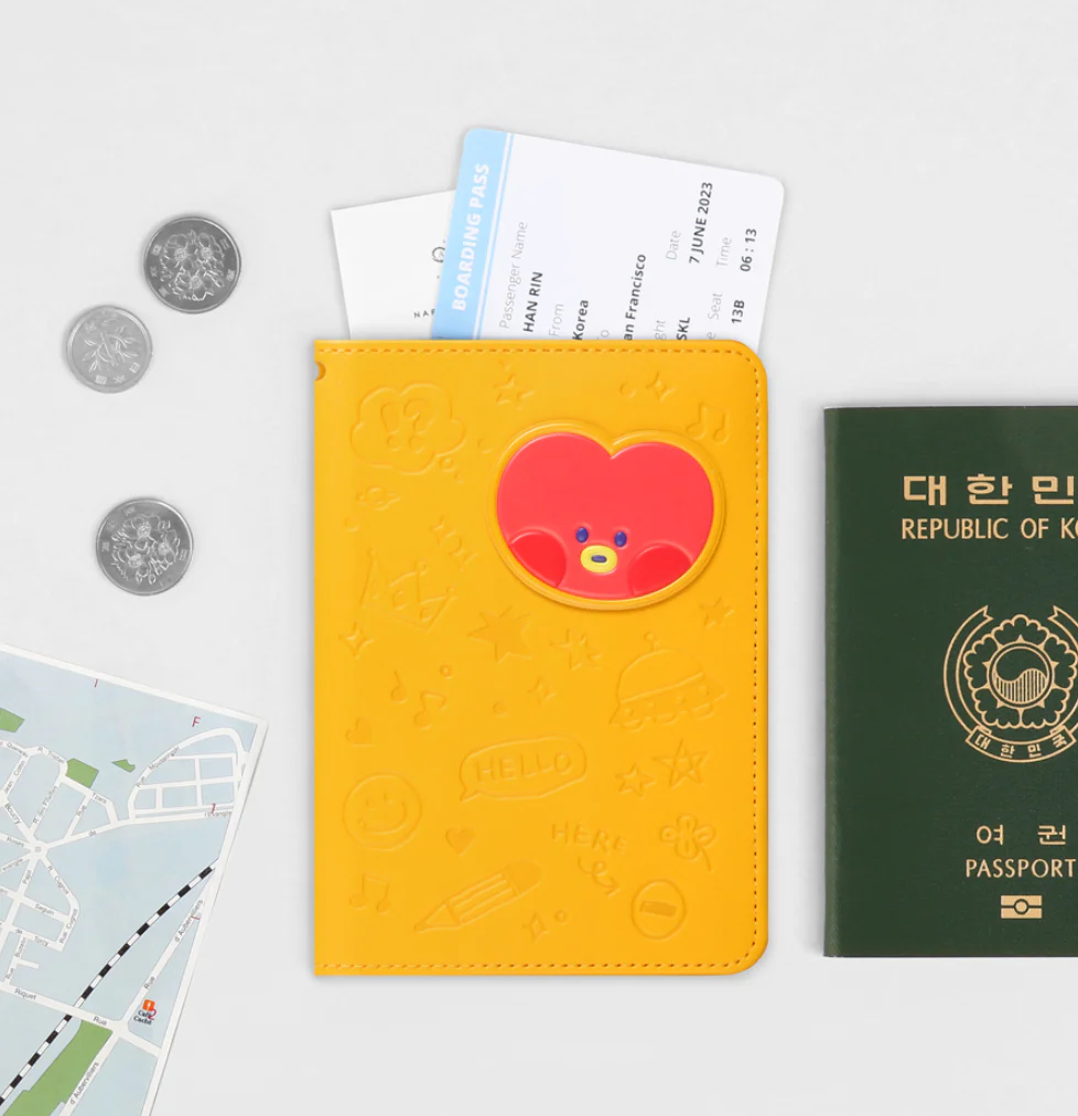 BT21 MININI LEATHER PATCH PASSPORT COVER - Image 12