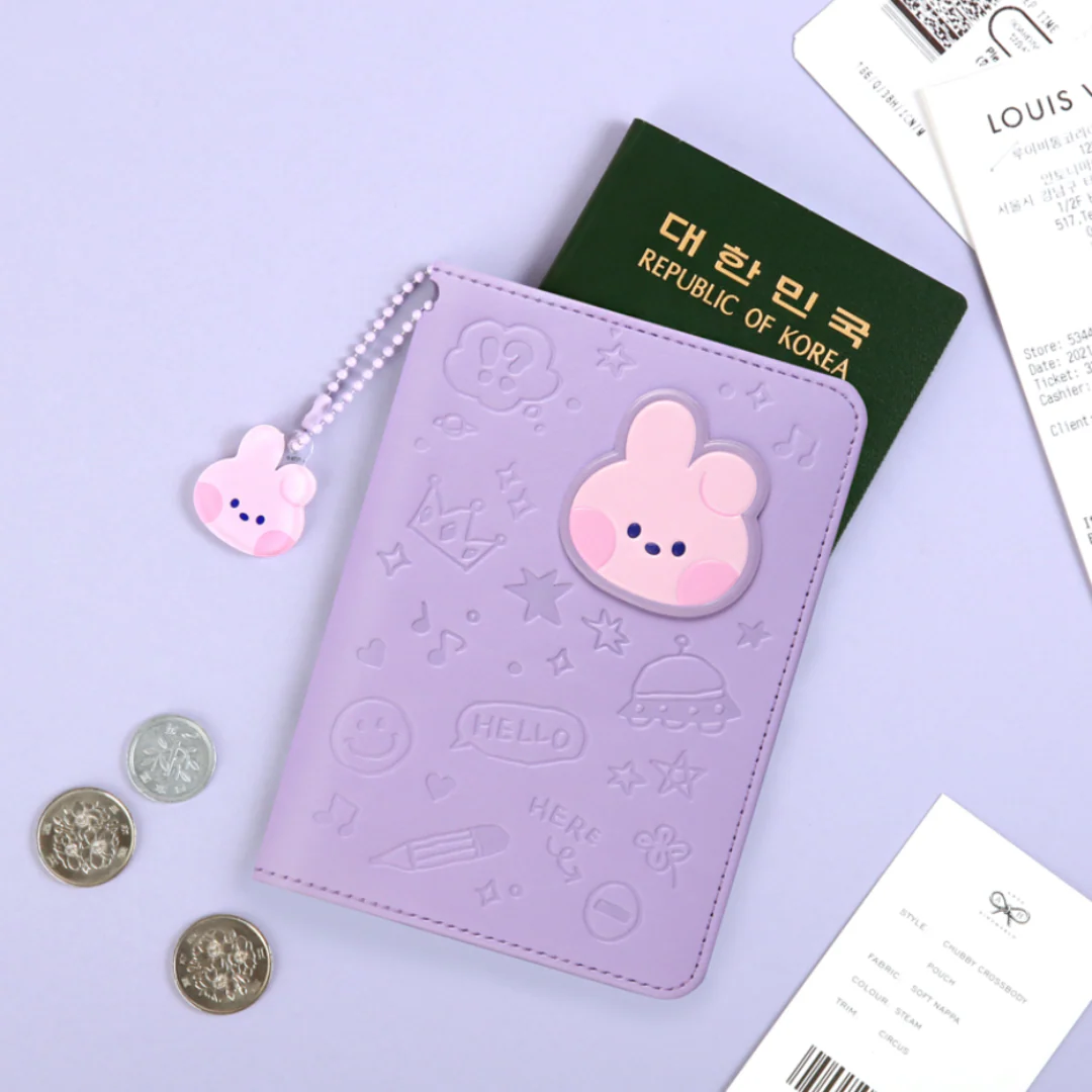BT21 MININI LEATHER PATCH PASSPORT COVER - Image 7