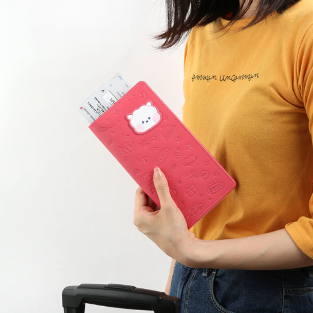 BT21 MININI LEATHER PATCH PASSPORT COVER (Large) - Image 5