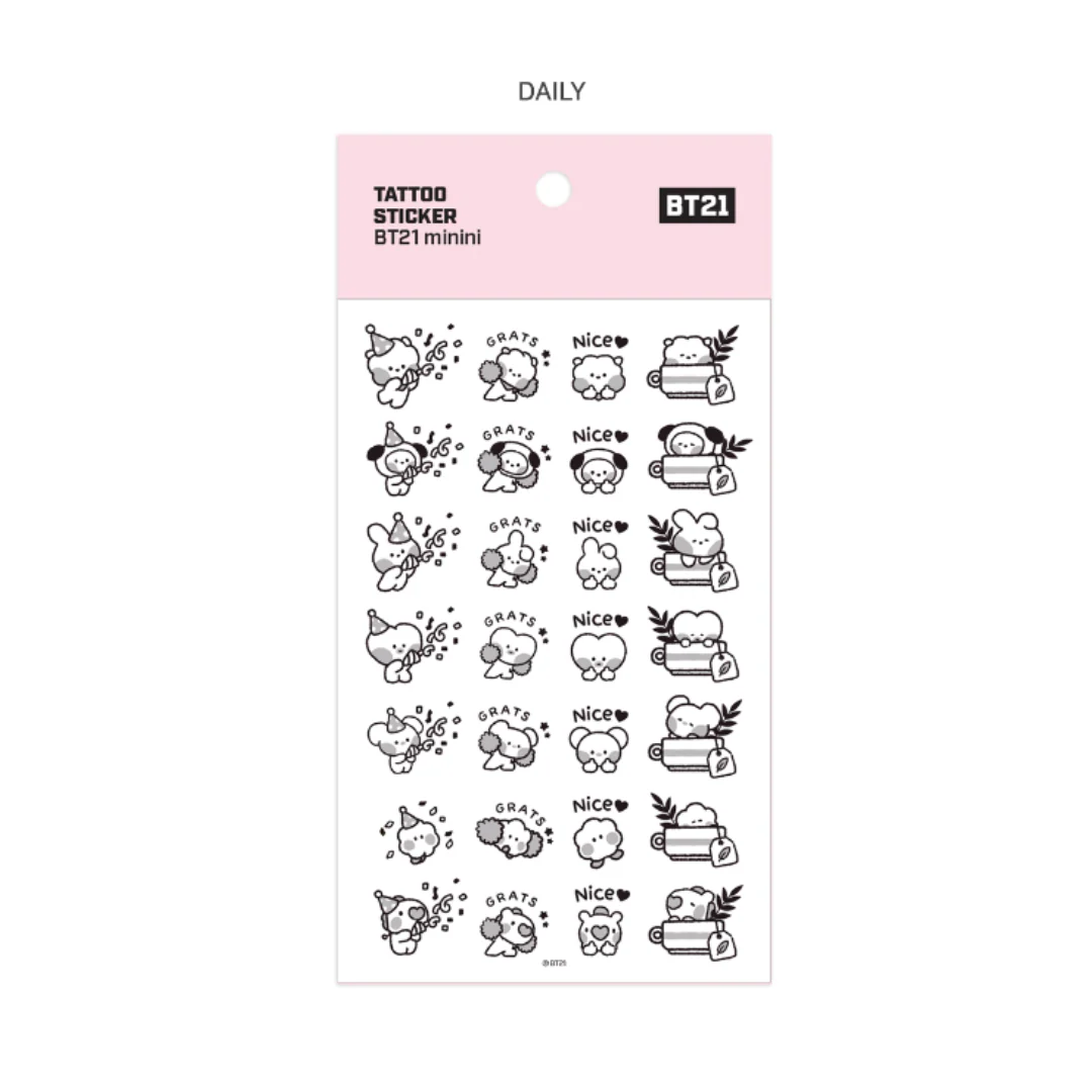 BT21 Minini TATOO Sticker - Image 13
