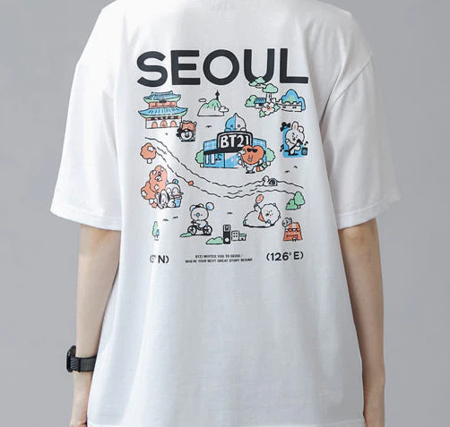 BT21 - SEOUL EDITION SHORTSLEEVE T-SHIRT VER1 WHITE