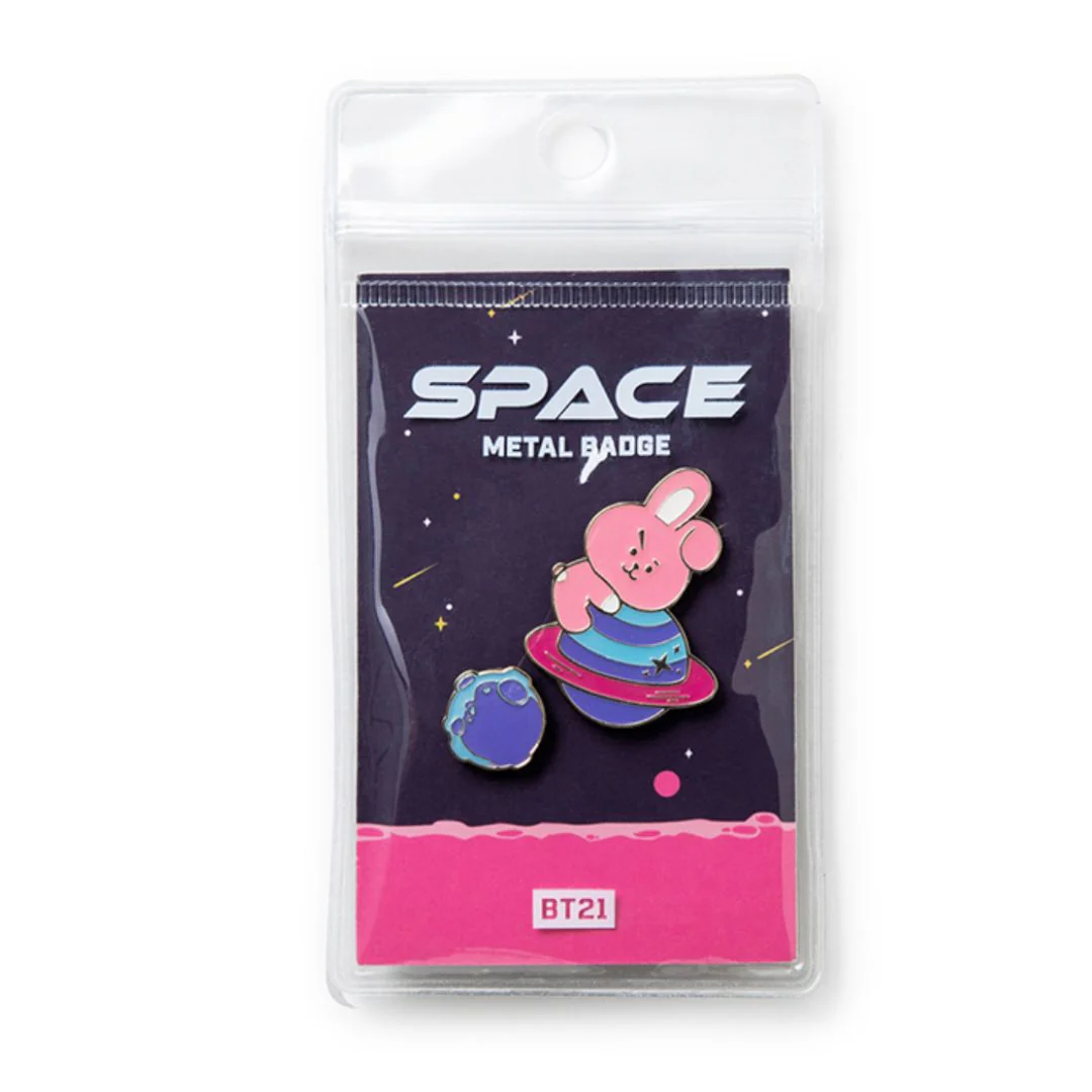 BT21 SPACE WAPPEN METAL BADGE - Image 4