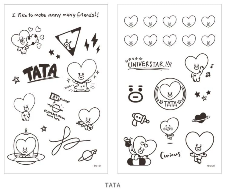 BT21 TATTOO STICKER - Image 10