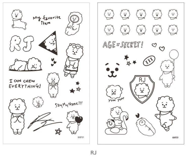 BT21 TATTOO STICKER - Image 7