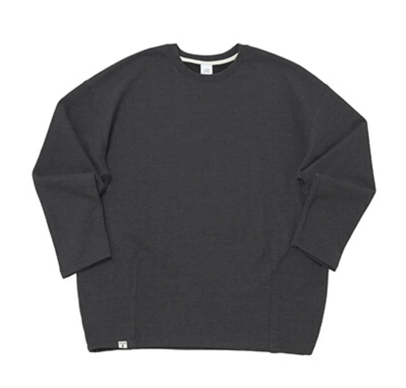A NOTHING - BTS JUNGKOOK HEAVY-TERRY BALLOON SWEAT BOX TEE Charcoal - Image 3