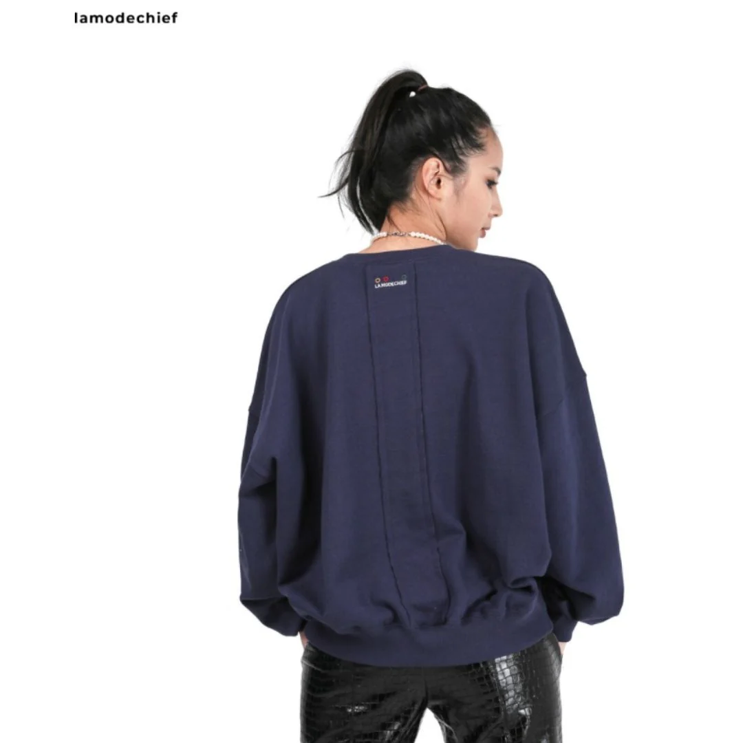 BTS JUNGKOOK PICK LAMODECHIEF SIMBOL L SWEATSHIRT (NAVY) - Image 7
