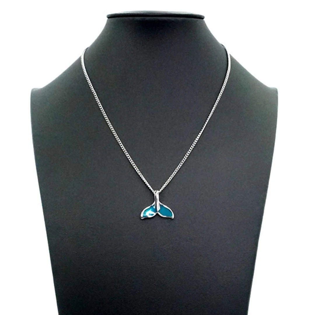 BTS Jungkook's pick - Silver / Blue Dolphin Tail Pendant Necklace(Abandoned Animals Charity Sponsorship) - Image 10
