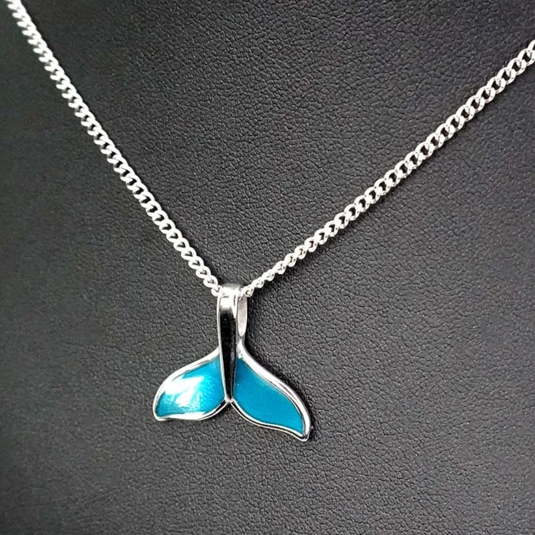 BTS Jungkook's pick - Silver / Blue Dolphin Tail Pendant Necklace(Abandoned Animals Charity Sponsorship) - Image 13