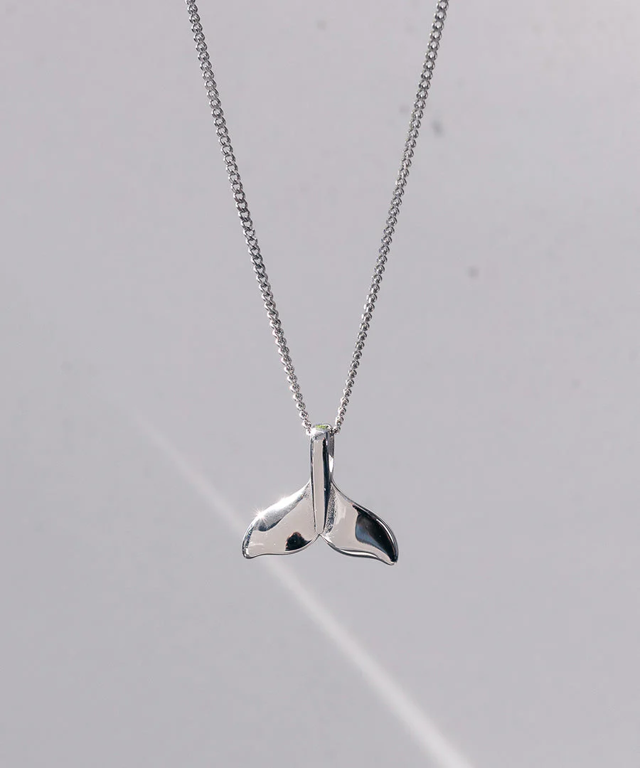 BTS Jungkook's pick - Silver / Blue Dolphin Tail Pendant Necklace(Abandoned Animals Charity Sponsorship) - Image 4