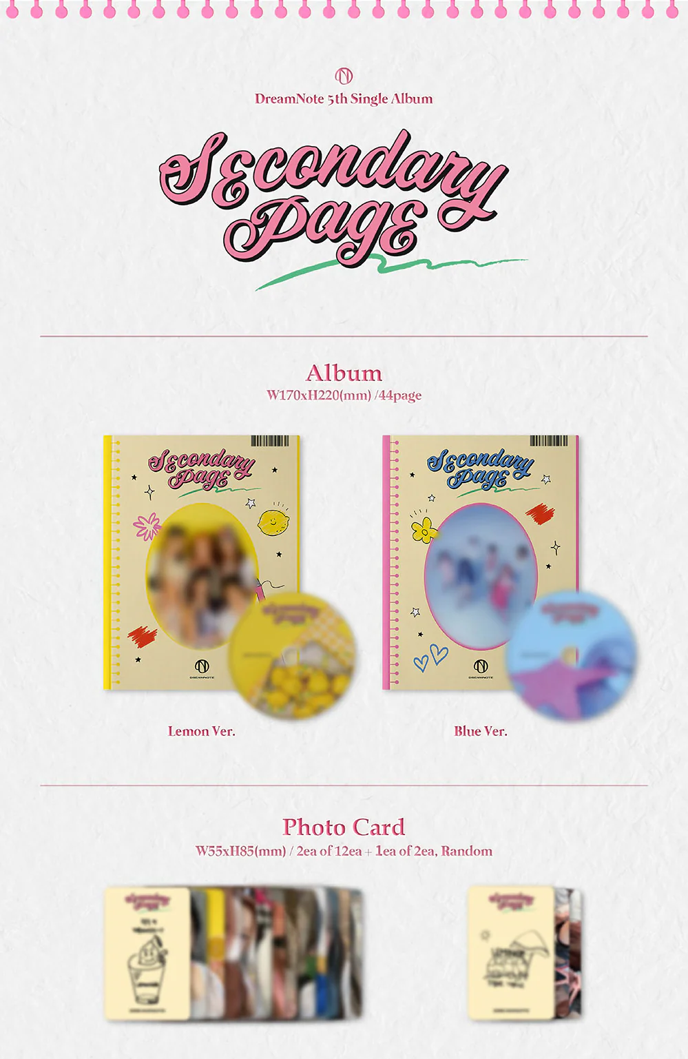 DREAMNOTE - SECONDARY PAGE 5TH SINGLE ALBUM - Image 2