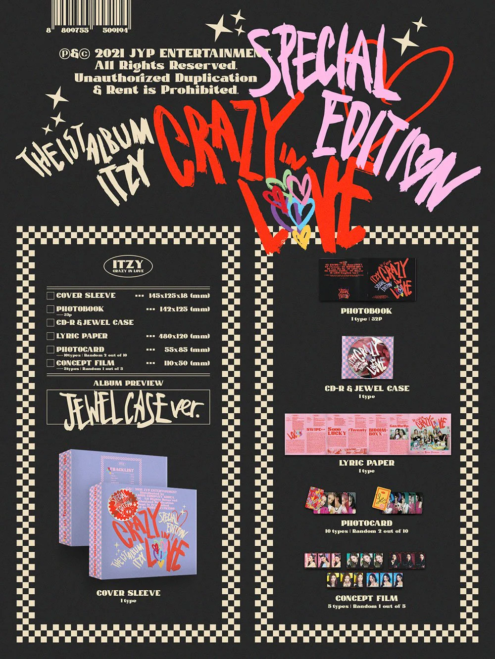 ITZY - SPECIAL EDITION ALBUM CRAZY IN LOVE JEWEL CASE VER. - Image 2