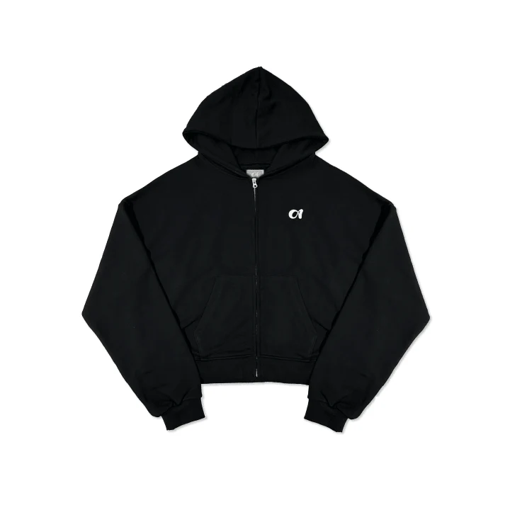 JENNIE - ZEN SERIF OFFICIAL MD CROPPED ZIP UP HOODIE