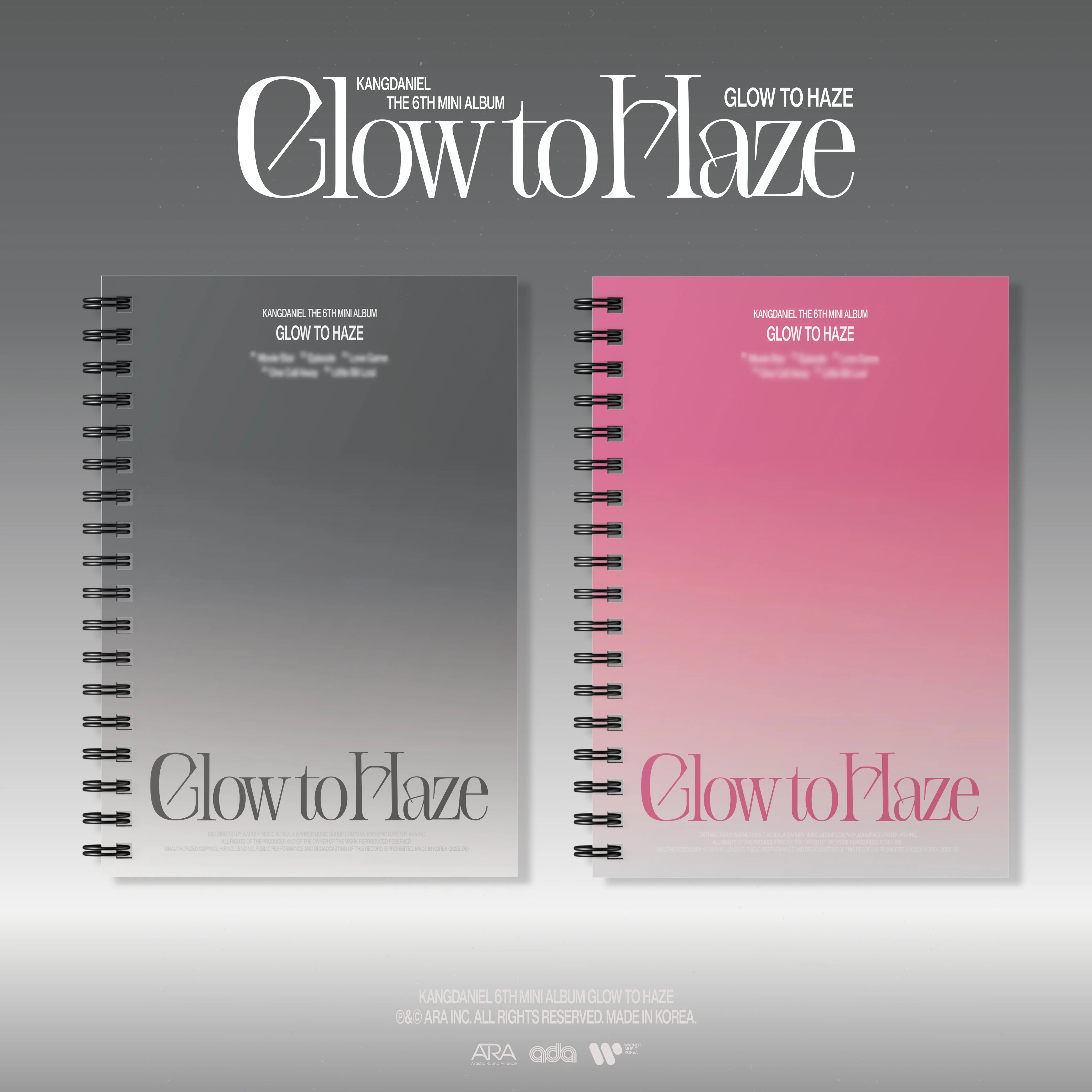 KANG DANIEL - GLOW TO HAZE 6TH MINI ALBUM PHOTOBOOK VER