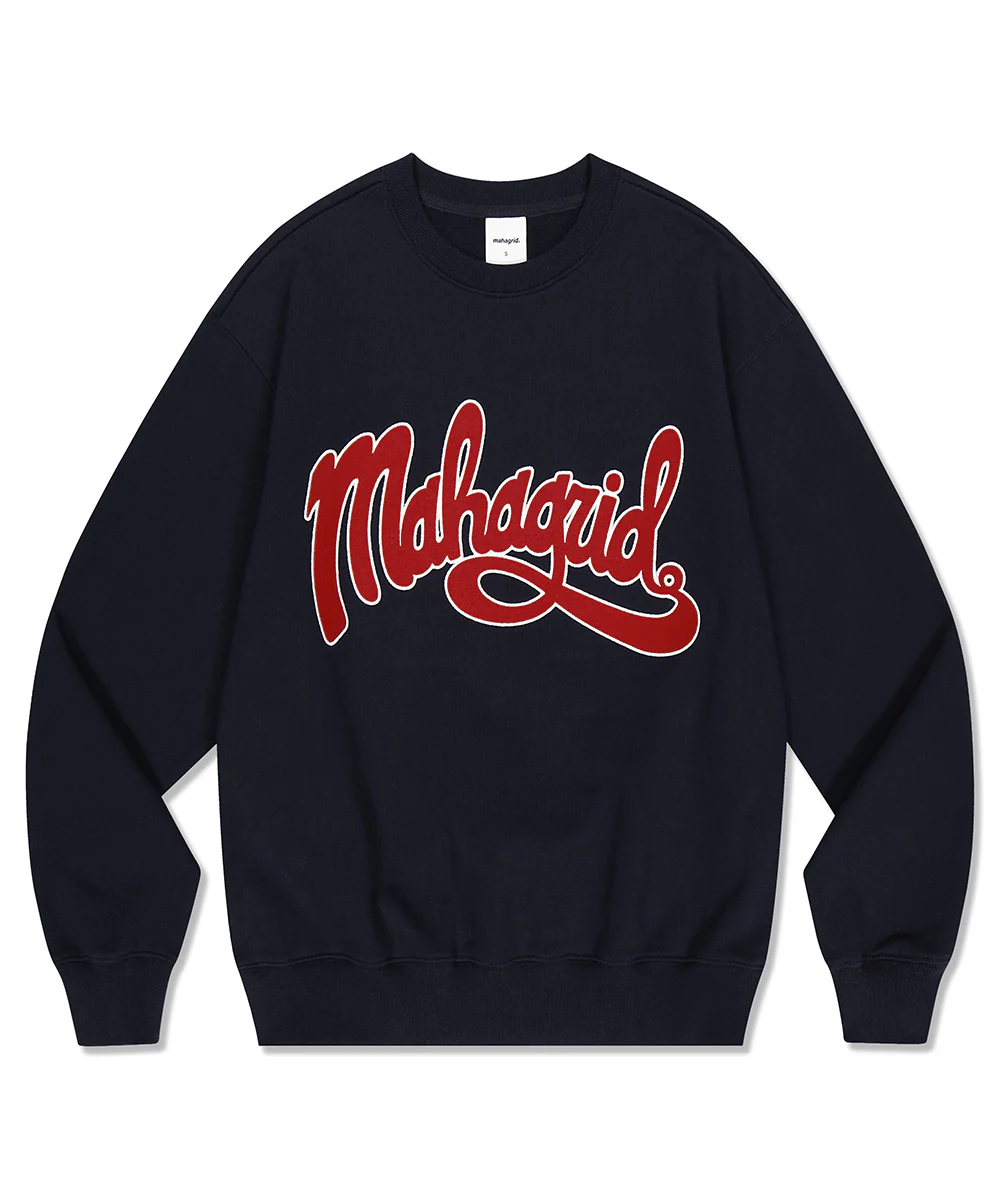 Mahagrid [Stray Kids] S/S 2023 COLLECTION CURVED LOGO SWEATSHIRT - Image 3
