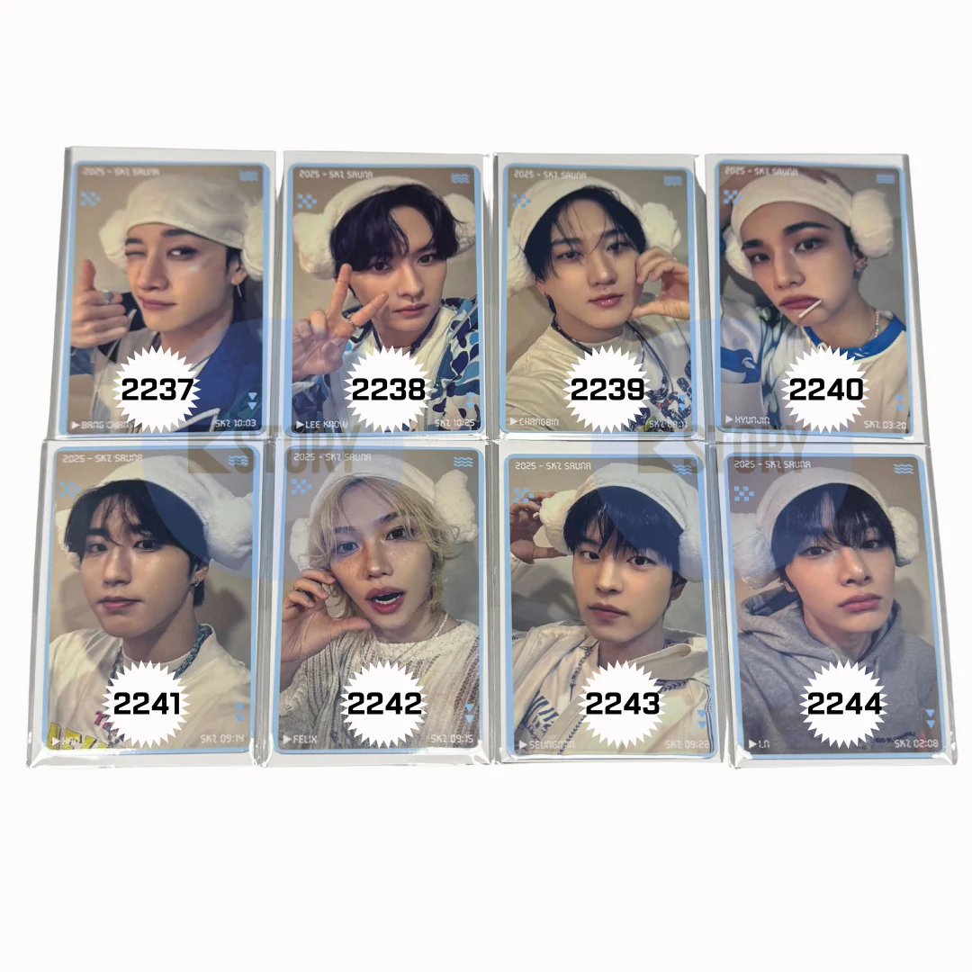 [Photocard 2237-2244] STRAY KIDS JYP JAPAN POPUP SAUNA POB