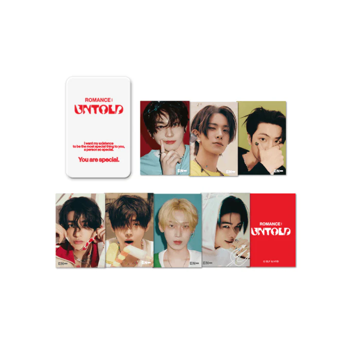 ENHYPEN - ROMANCE : UNTOLD OFFICIAL MD LENTICULAR MINI CARD & TIN CASE SET (ROMANCE : UNTOLD)