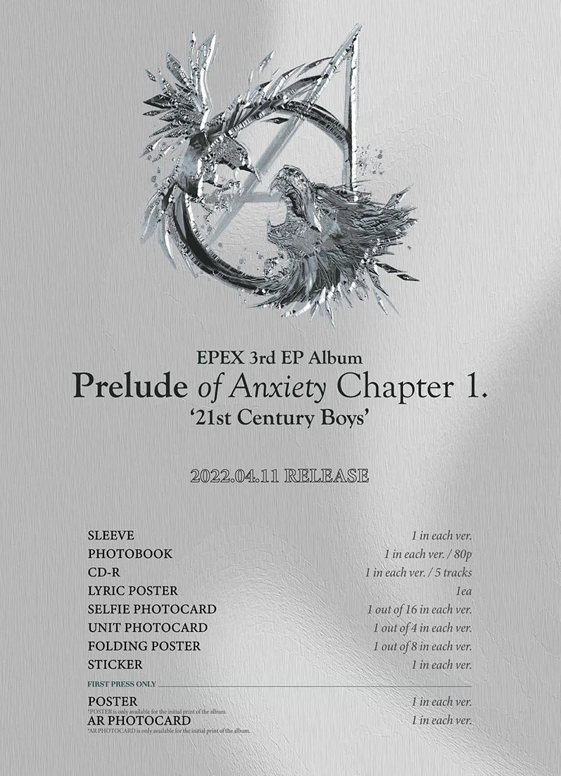 EPEX - 3RD EP ALBUM PRELUDE OF ANXIETY CHAPTER 1. 21ST CENTURY BOYS - Image 2
