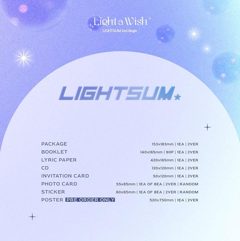 LIGHTSUM - 2ND SINGLE ALBUM LIGHT A WISH - Image 2
