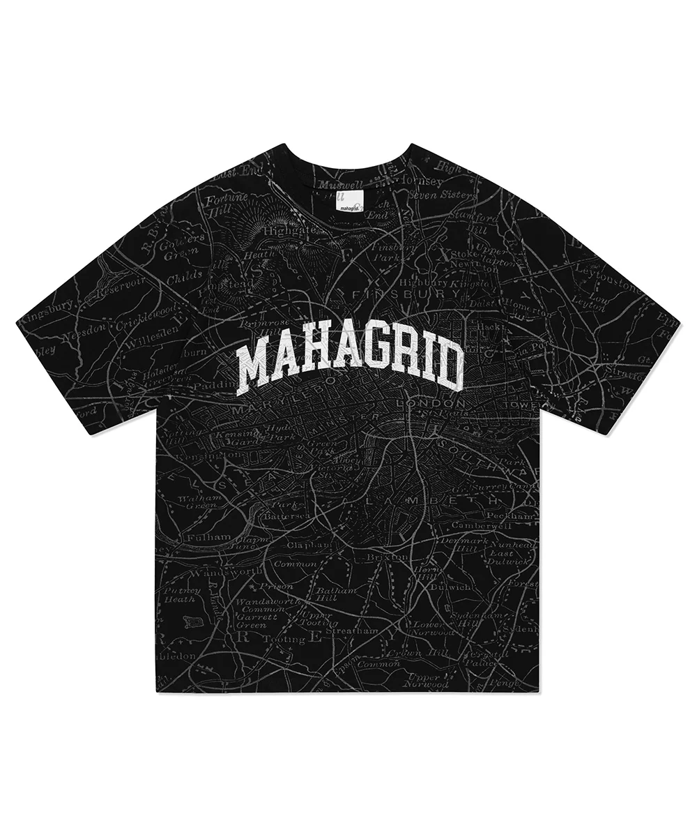 Mahagrid 2023 SUMMER COLLECTION MAP ALL OVER PRINT TEE