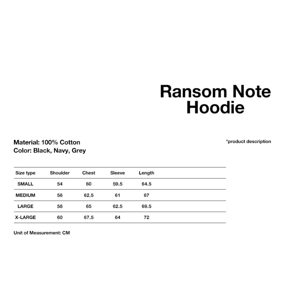 Mahagrid [Stray Kids] S/S 2023 COLLECTION RANSOM NOTE HOODIE - Image 8