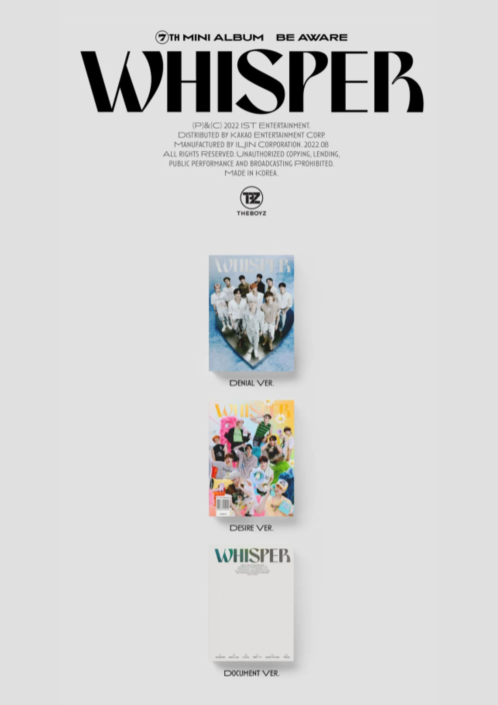 THE BOYZ - Mini 7th Album [BE AWARE] - Image 2